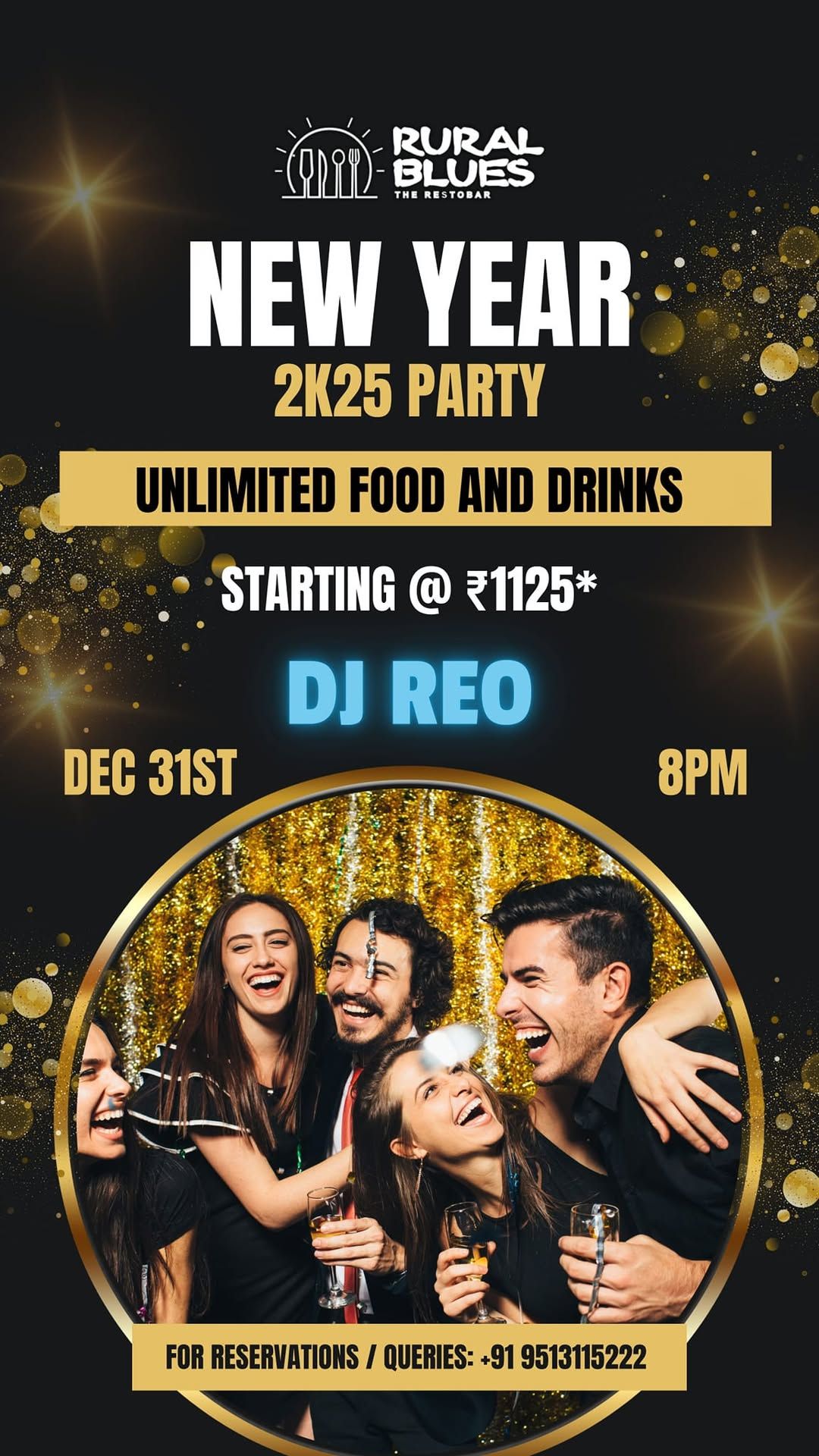 NYE 2025 Celebration at Rural Blue Resto Bar