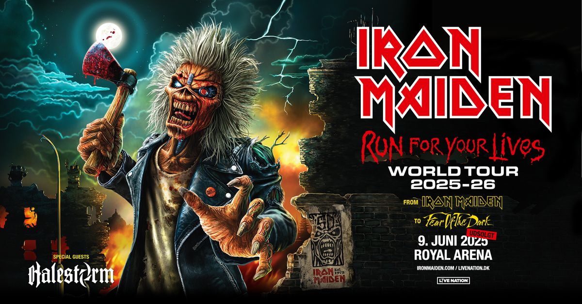 Iron Maiden "Run For Your Lives' World Tour 2025\/26" \/ Royal Arena 9. juni \/ venteliste