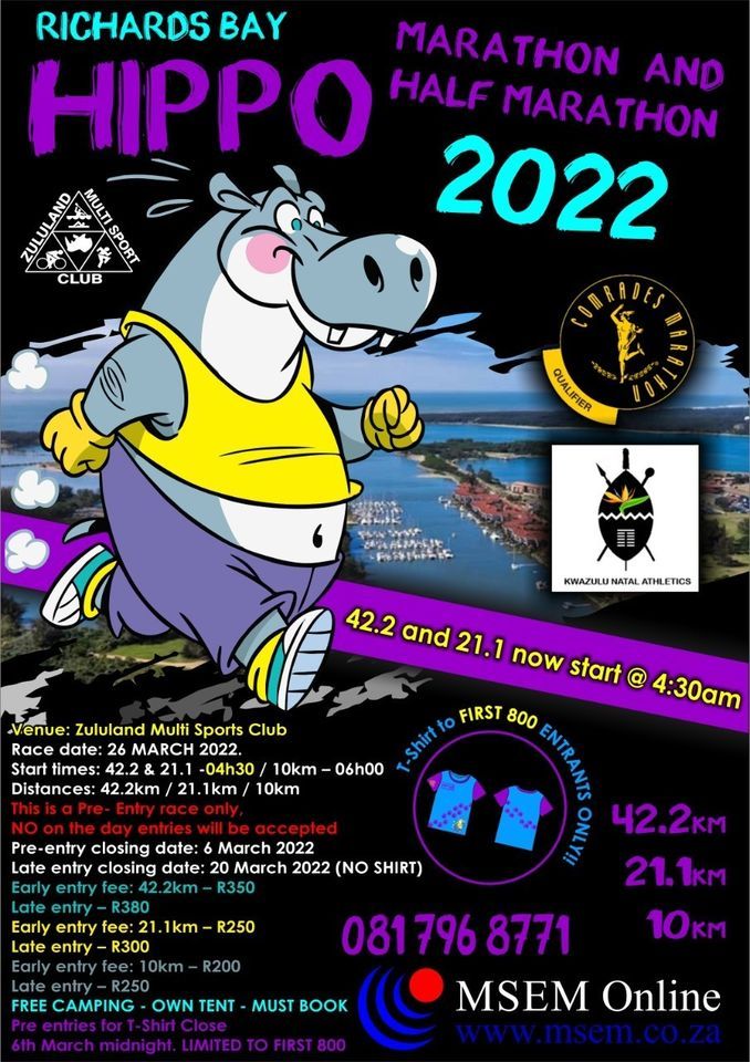 Richards Bay Hippo  Marathon & Half Marathon 2022