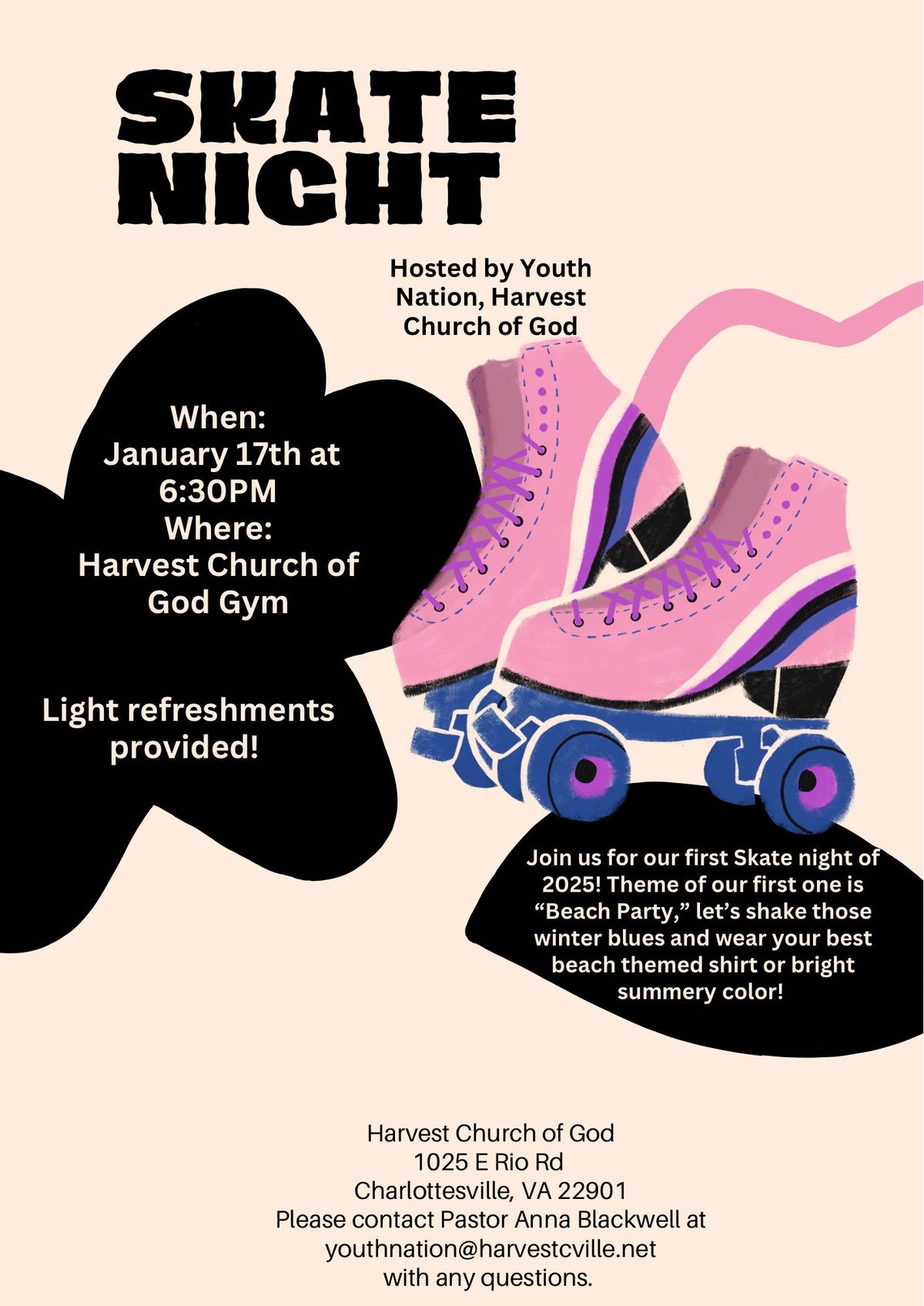 Come Roll with Us! SKATE NIGHT Hosted by Youth Nation