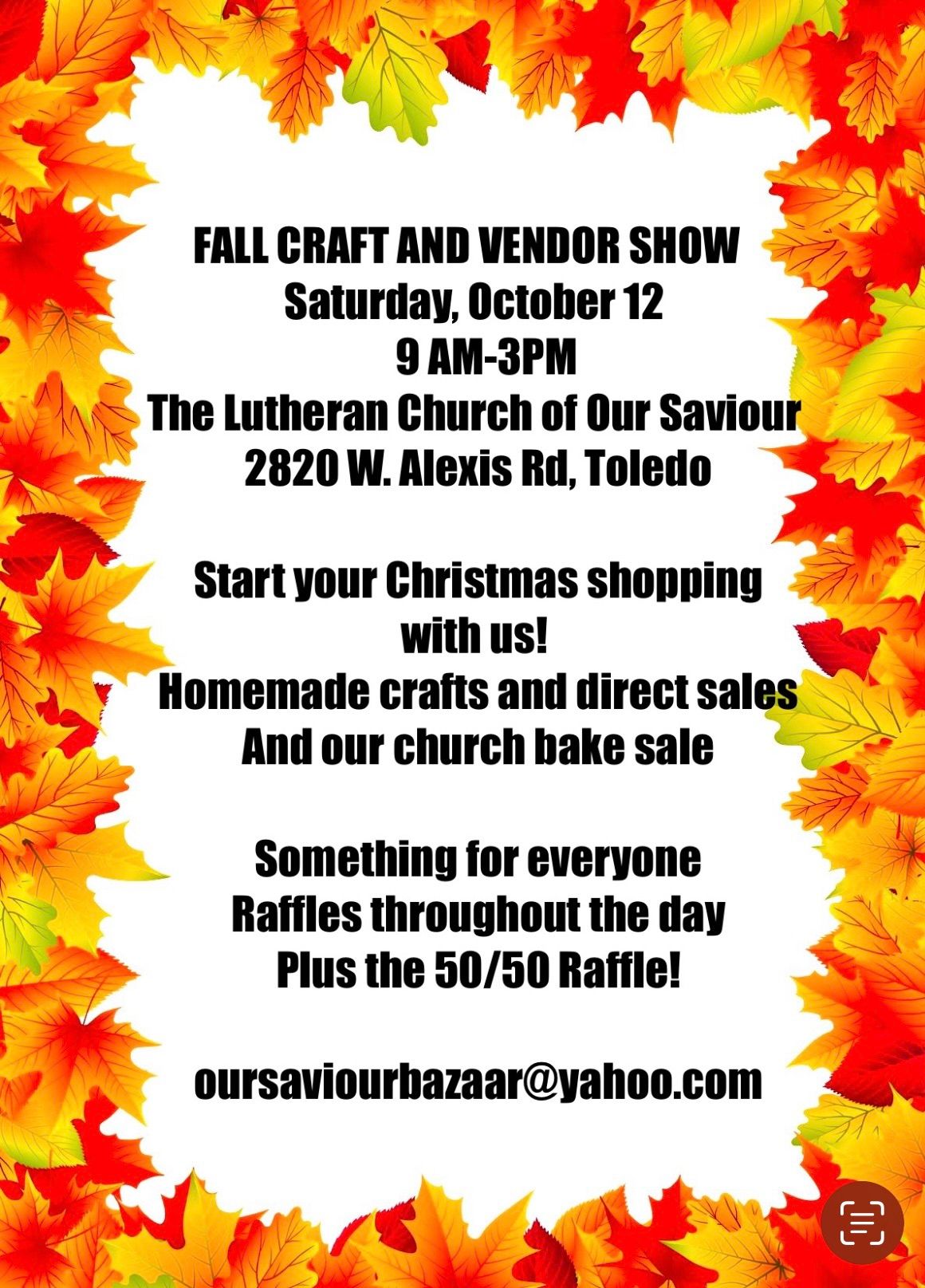 Fall Craft and Vendor Show