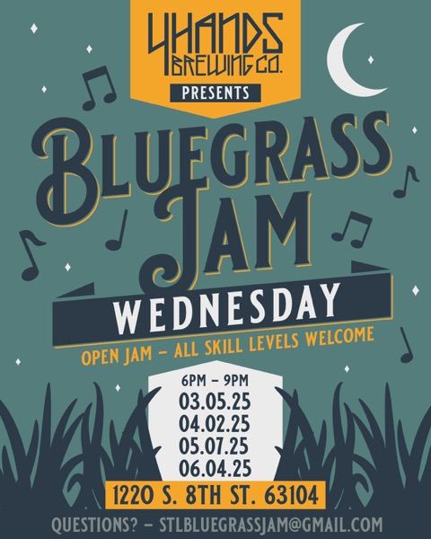 Bluegrass Jam Wednesday (April 2025) presented by 4-Hands Brewing Company