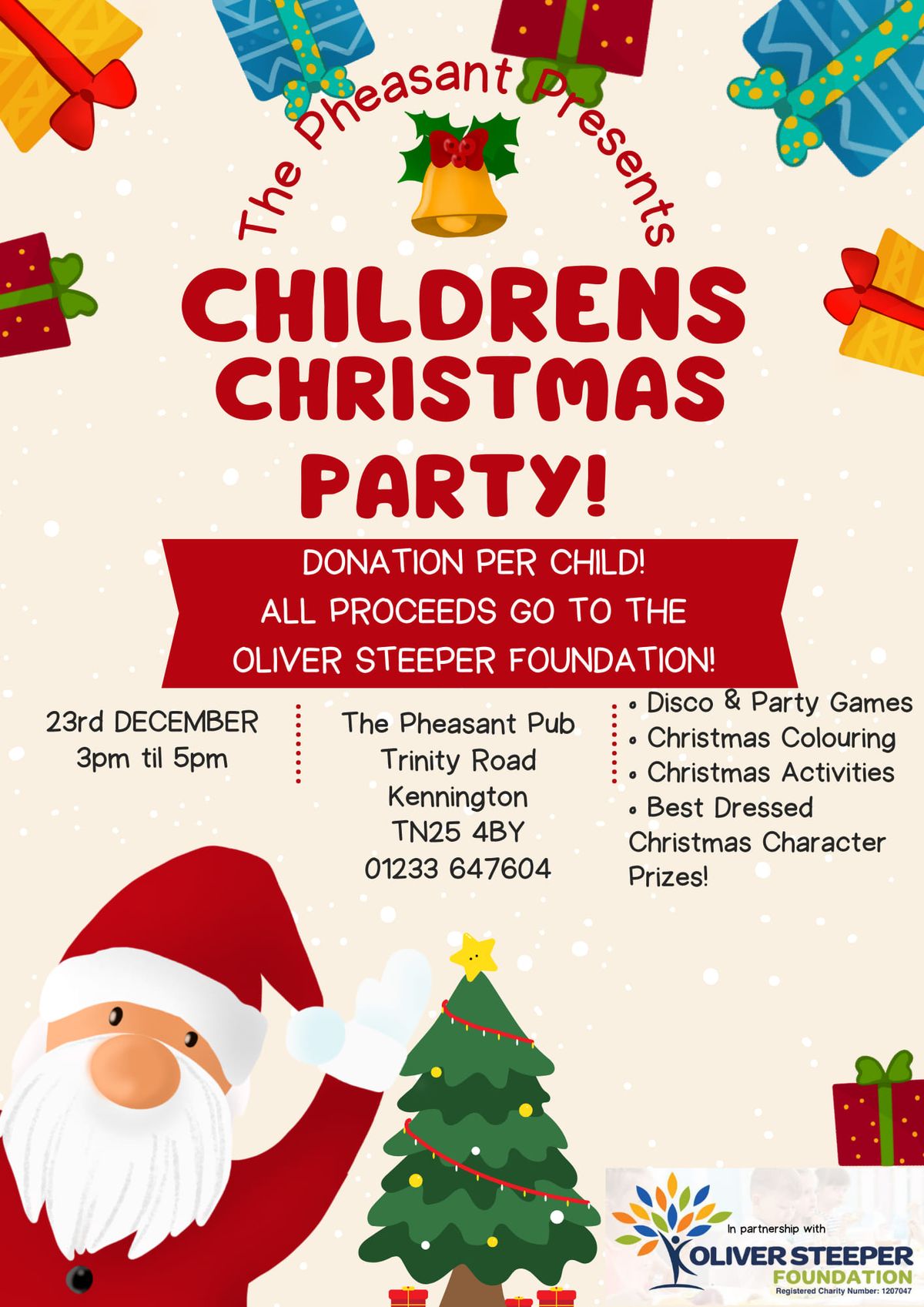 Children's Christmas Party at The Pheasant Pub! \ud83c\udf84\ud83e\udd73