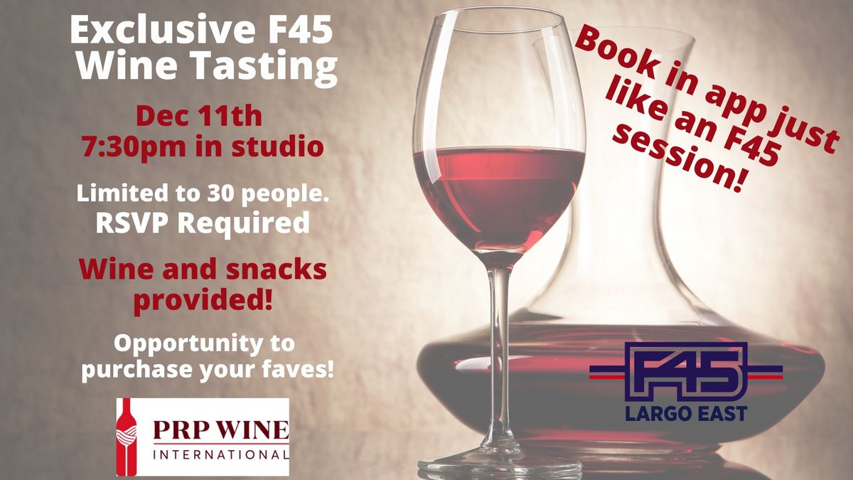 F45 Wine Club - Free Tasting