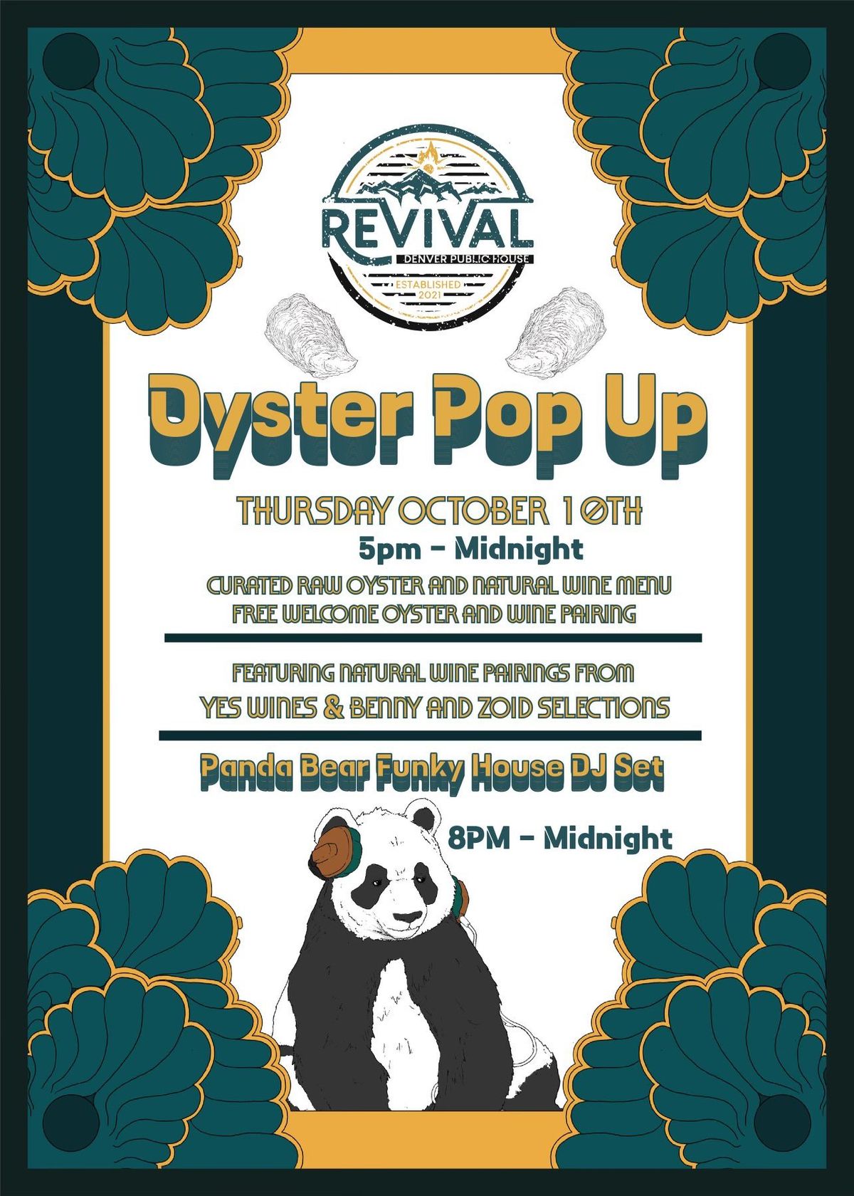 Revival Oyster Pop Up! Funky House Set from DJ Panda Bear! 