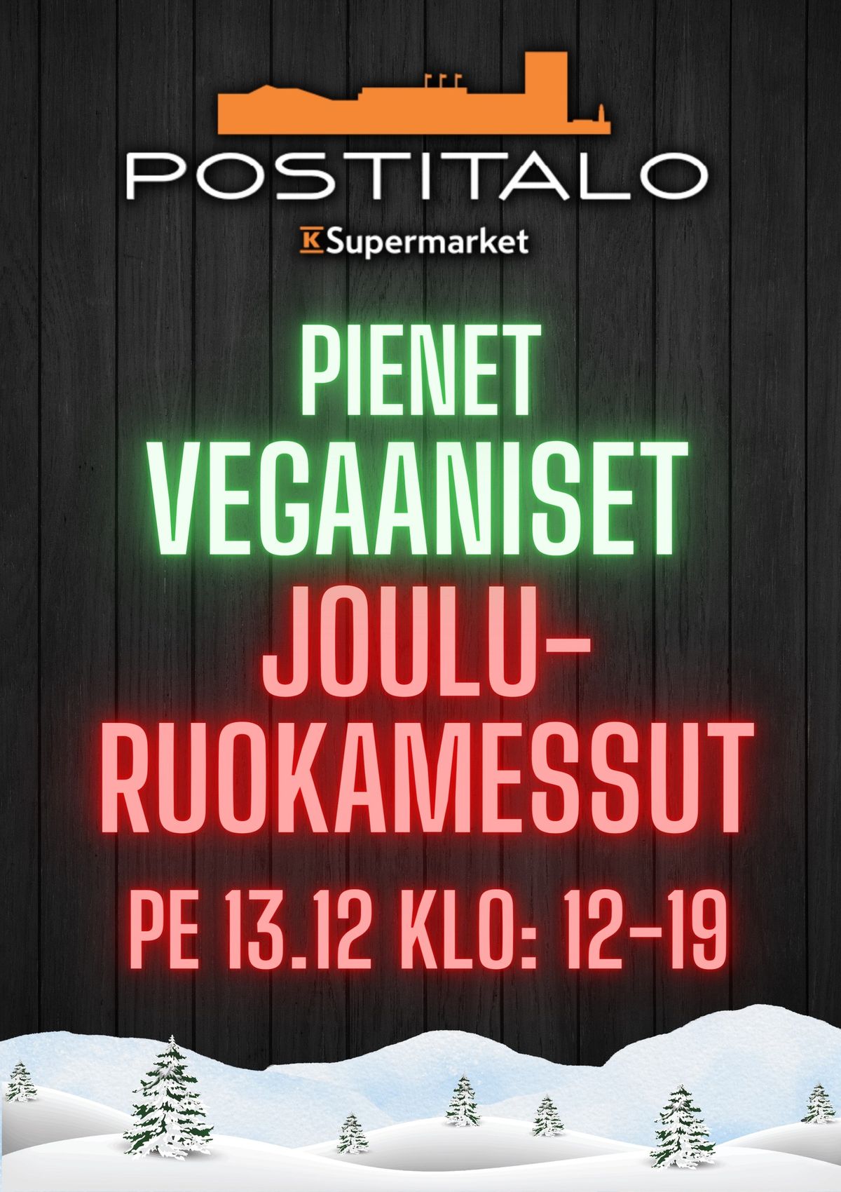 K-supermarket Postitalon pienet vegaaniset jouluruokamessut