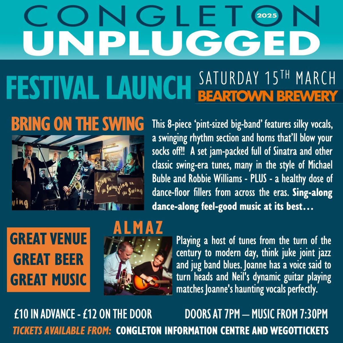 Festival Launch with Bring on the Swing & Almaz