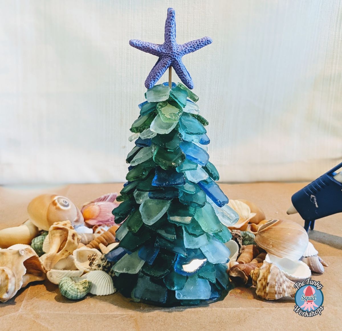 Seaglass Christmas Tree & Wine Tasting Workshop