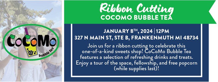 CoCoMo Bubble Tea Ribbon Cutting 