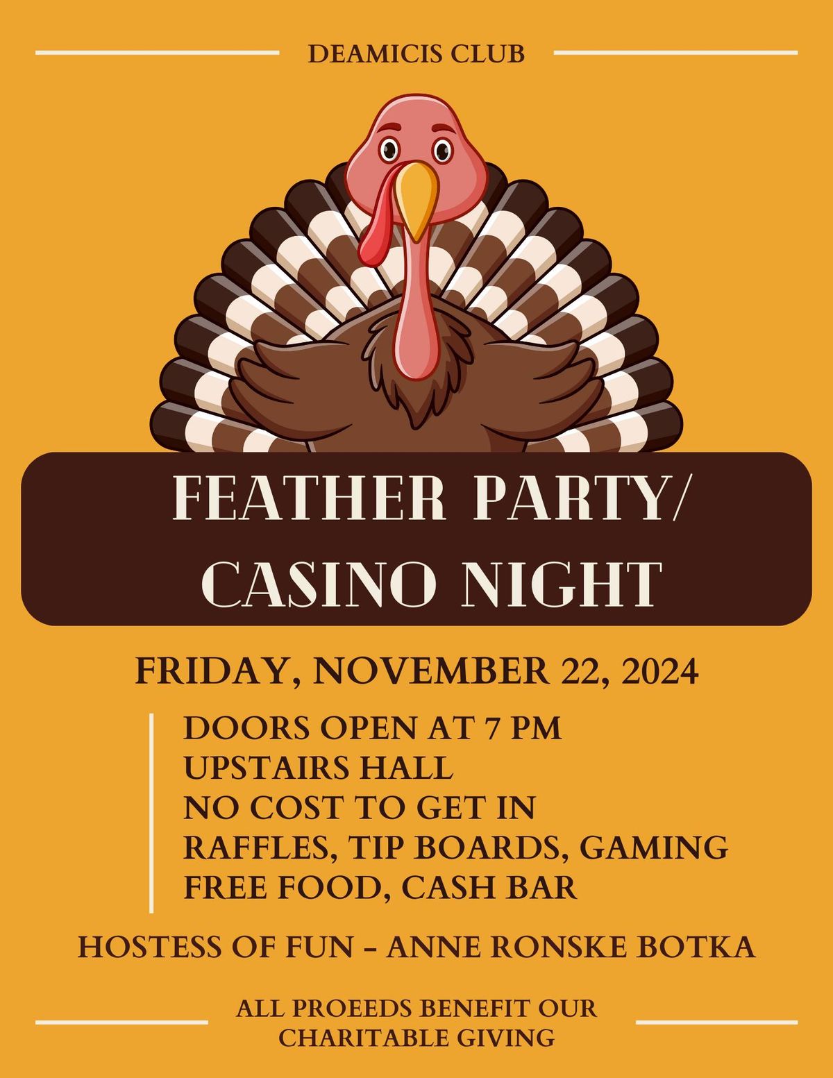 Annual Feather Party\/Casino Night