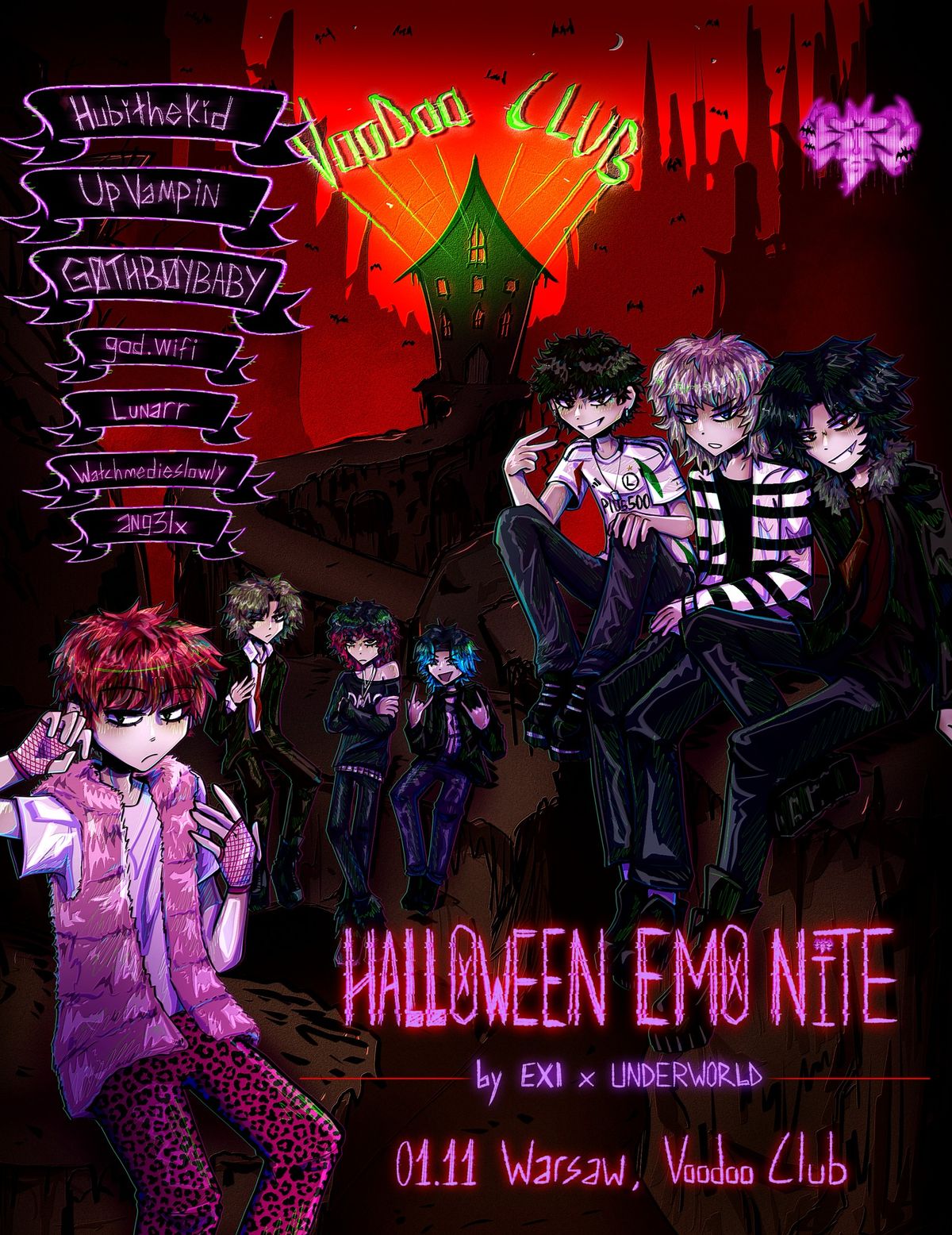 HALLOWEEN EMO NITE - hubithekid, UpVampin, G\u00d8THB\u00d8YBABY and more!