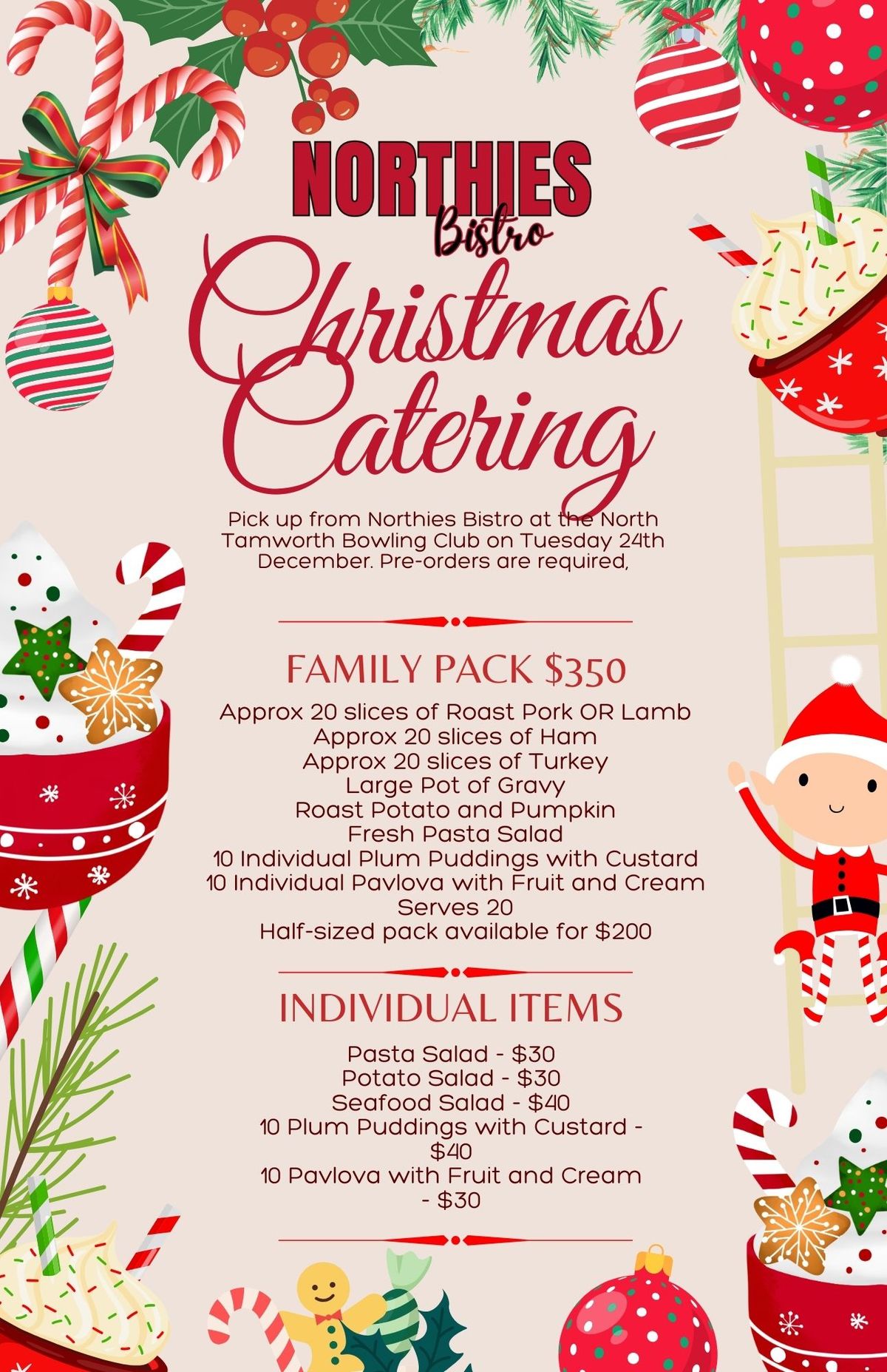 Northies Bistro Christmas Catering