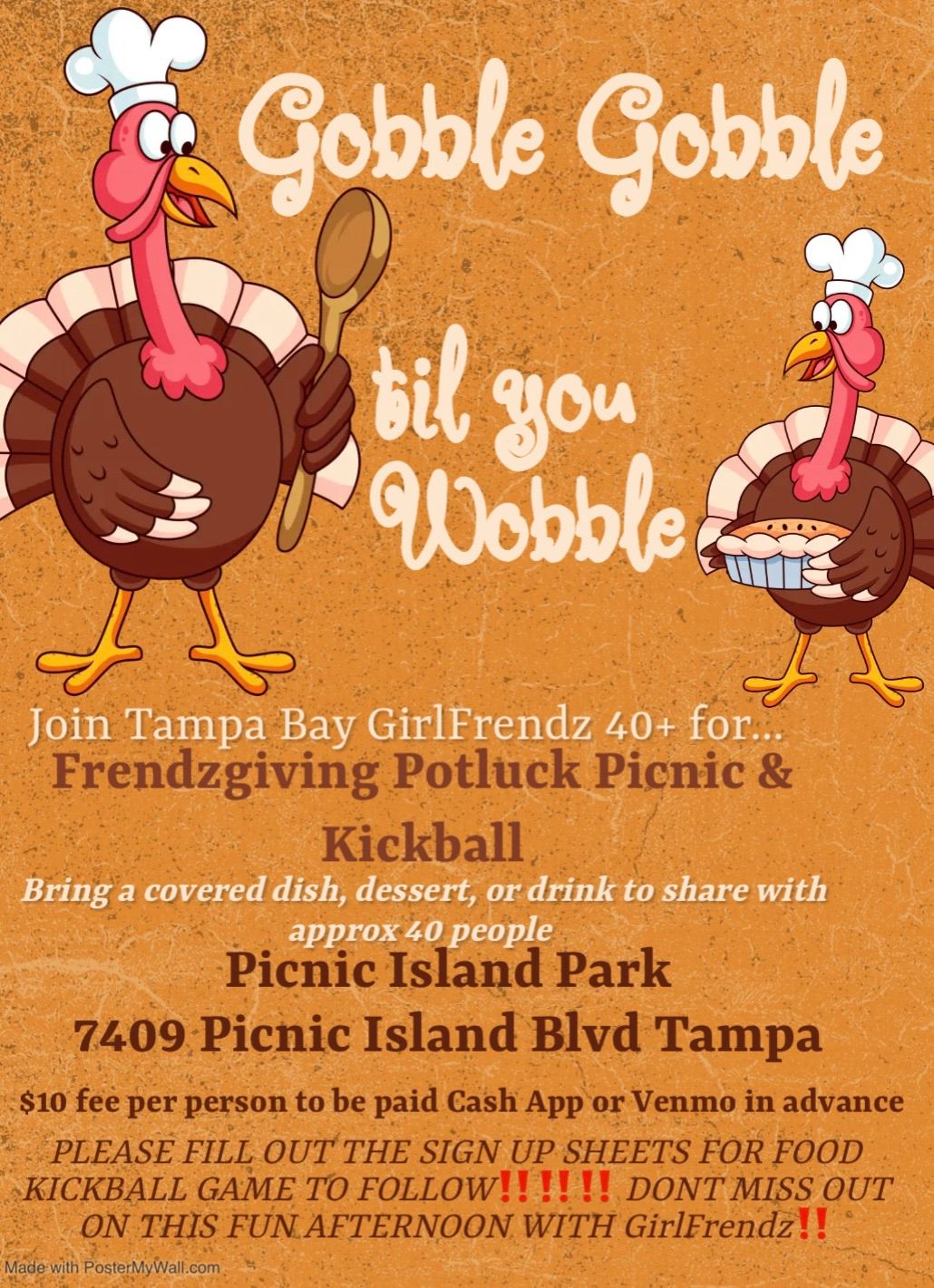 FrendzGiving Potluck Picnic & Kickball game 