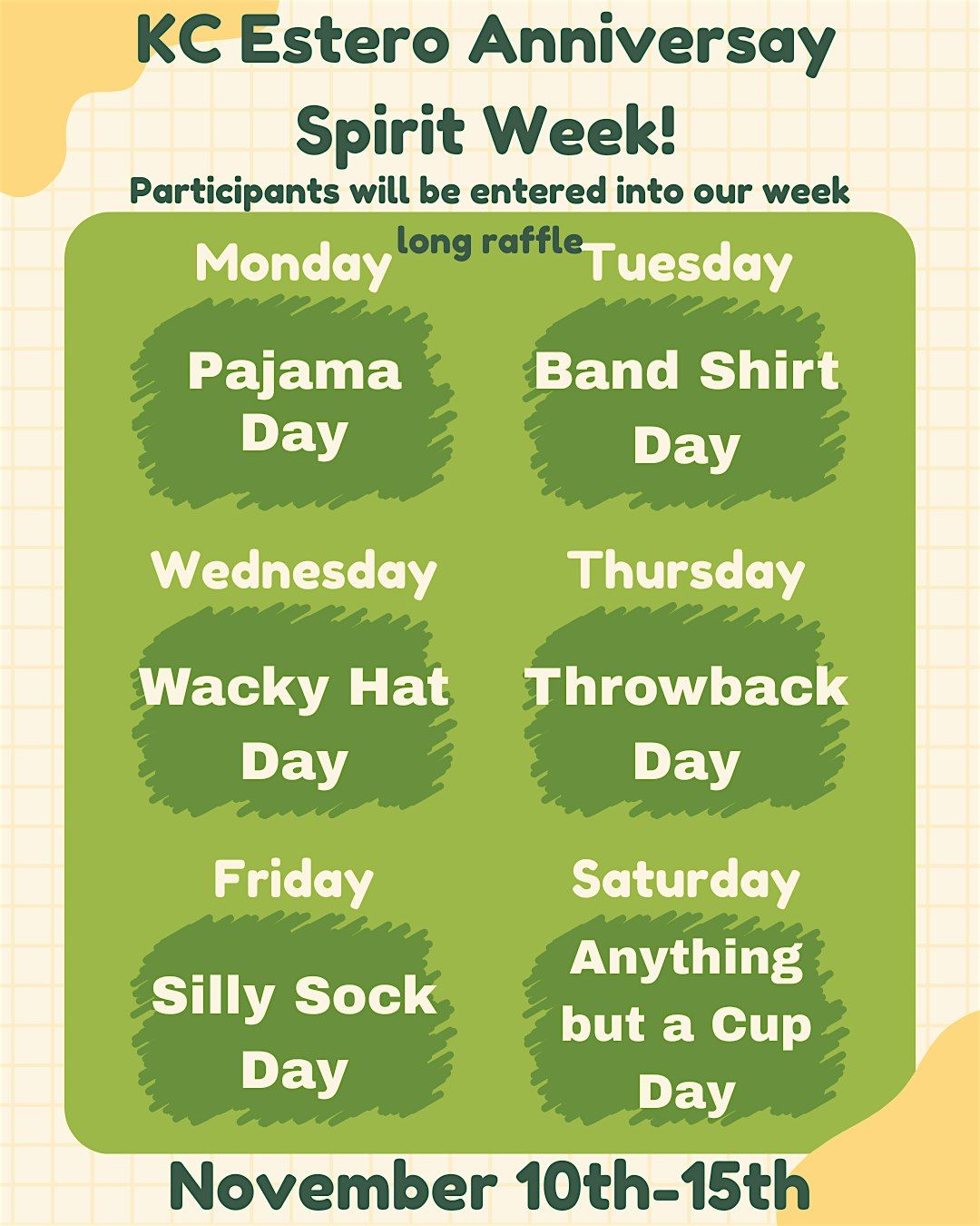 KC Estero Anniversary Spirit Week