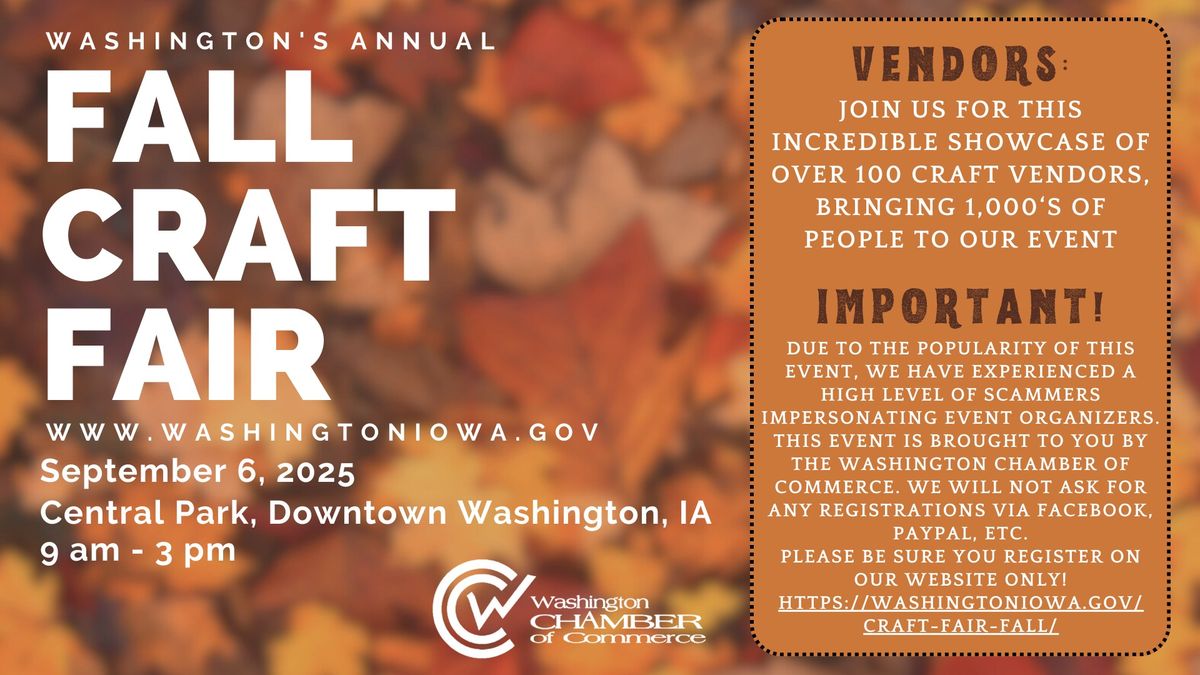 Washington Fall Craft Fair 