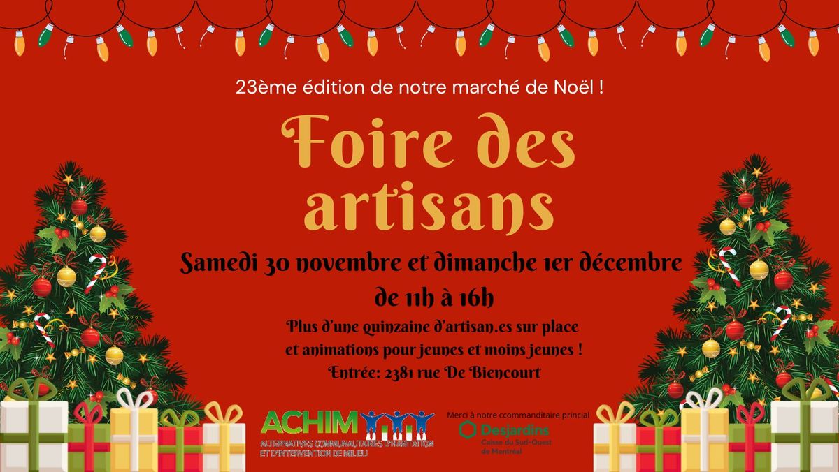 Foire des artisans 23\u00e8me \u00e9dition