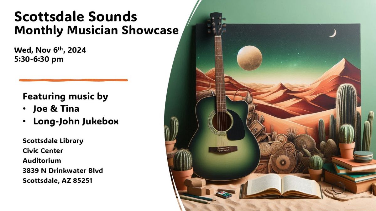 Scottsdale Library Music Showcase - Wednesday, November 6th 2024