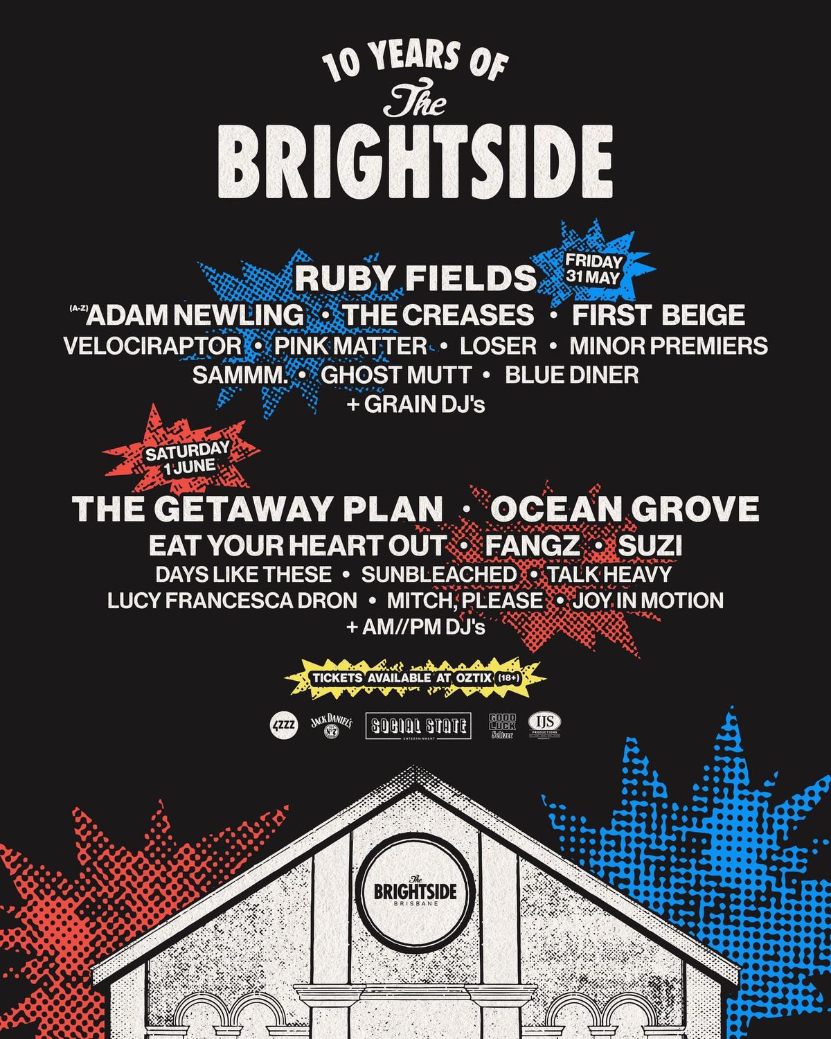 10 Years of The Brightside with Ruby Fields, The Getaway Plan, Ocean Grove and many more