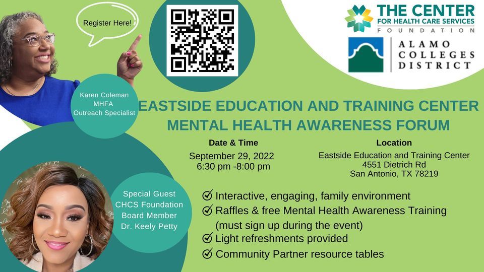 Eastside Education & Training Center Mental Health Awareness Forum