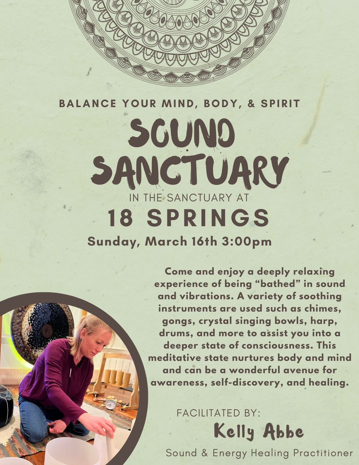 Sound Sanctuary at 18 Springs