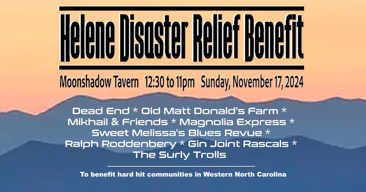 Helene Disaster Relief Benefit