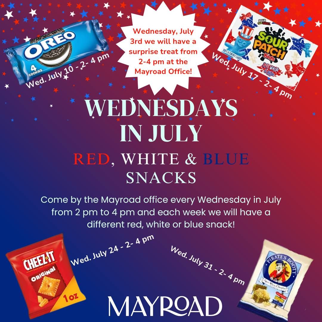 Red, White, and Blue Wednesday Treats in July!