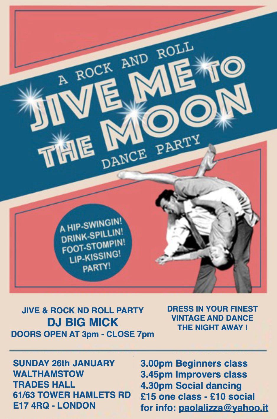 JiveMeToTheMoon @WALTHAMSTOW TRADES HALL