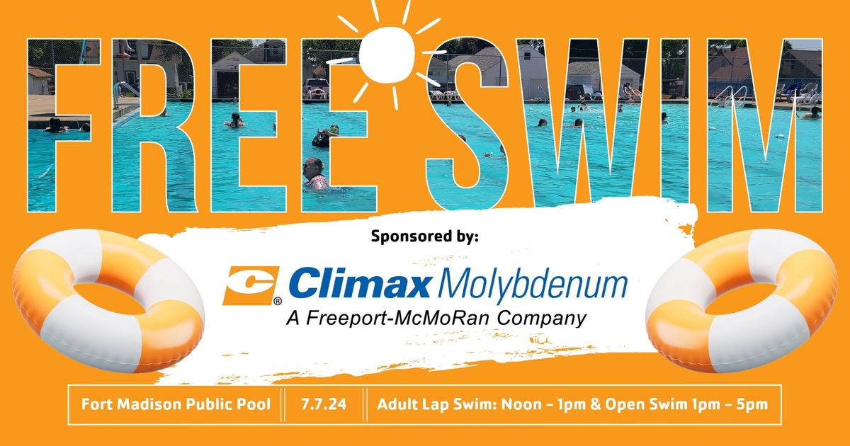 Free Swim Day - Sponsored by Climax Molybdenum