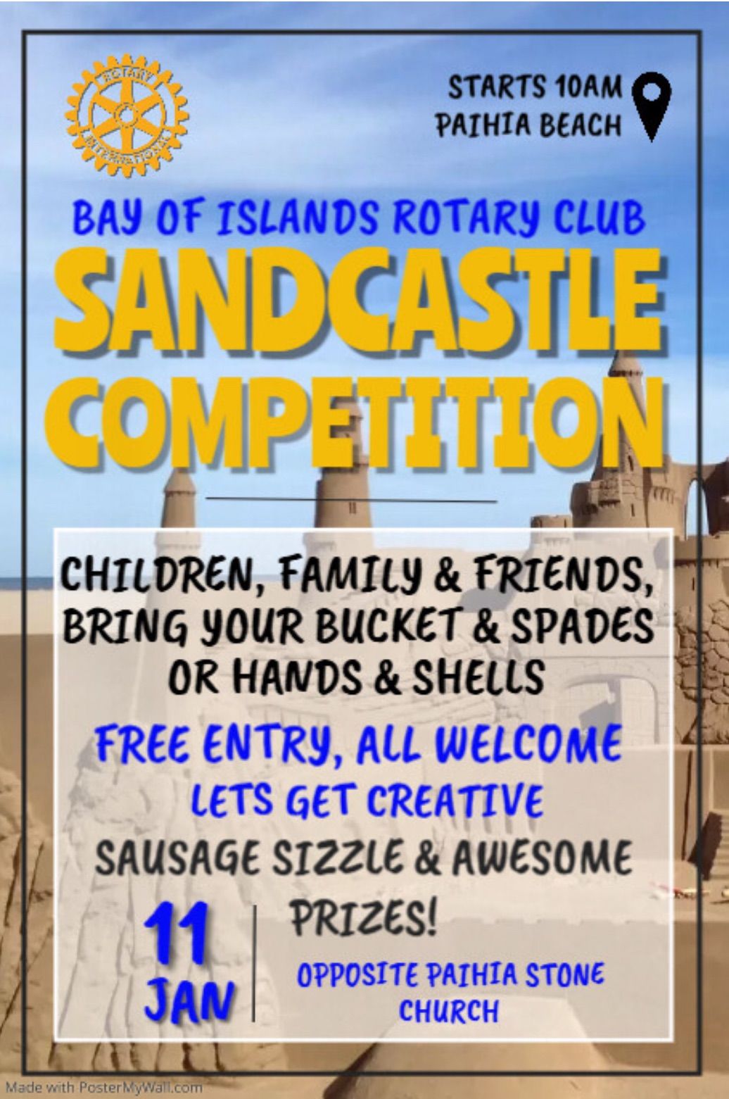 Sandcastle Competition Paihia Beach