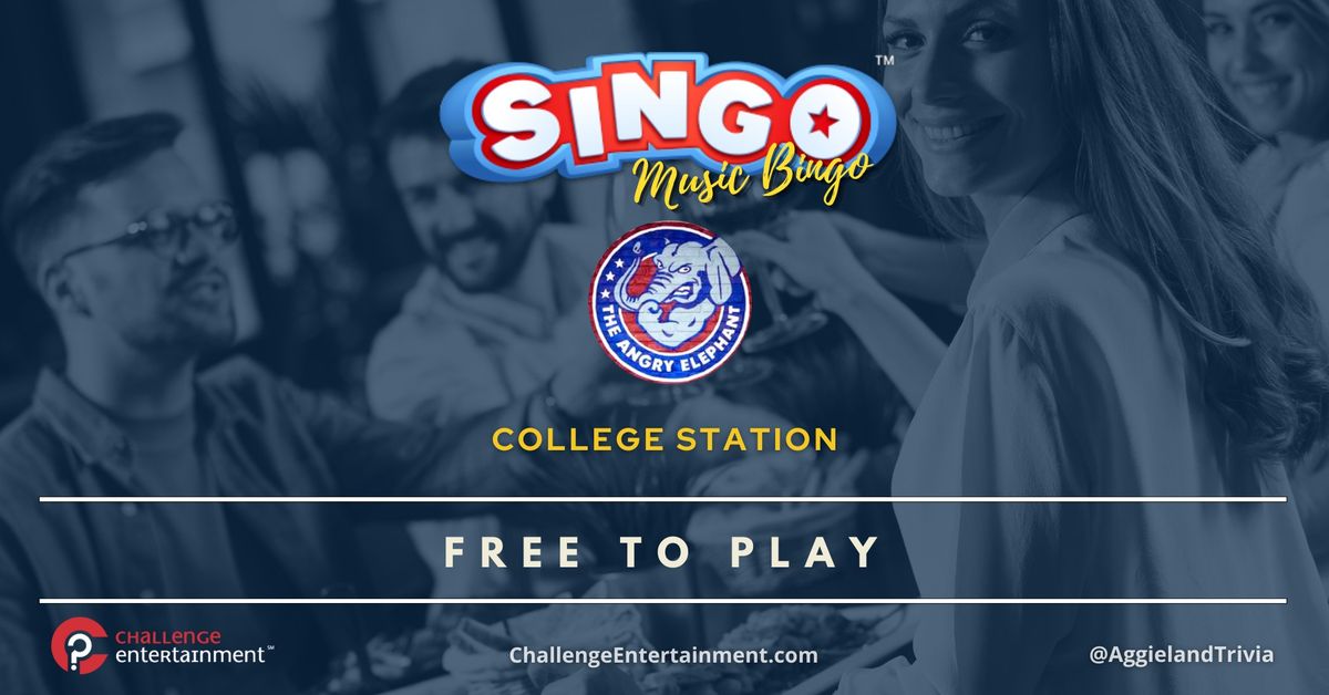 SINGO Music Bingo Nights at The Angry Elephant