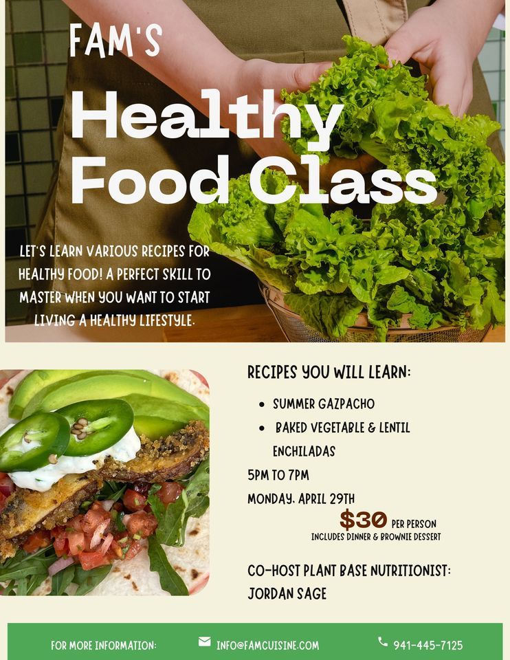 Cooking Class & Nutrition Talk