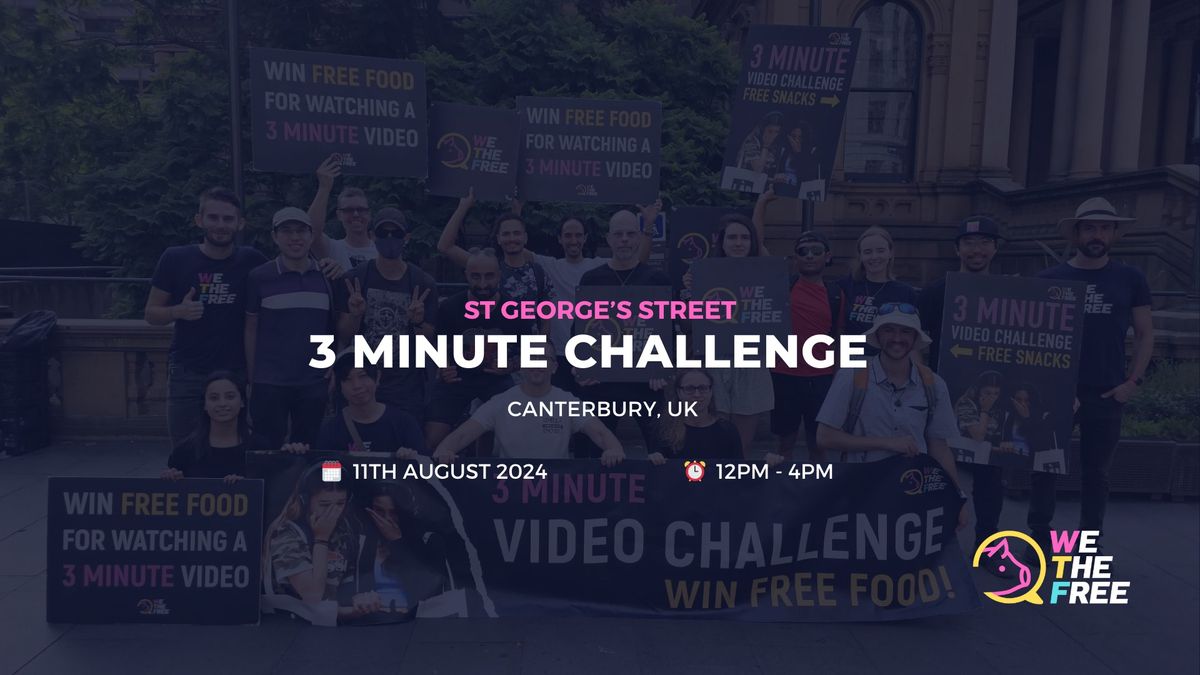 WTF 3 Minute Challenge | Canterbury, UK | 11th August 2024