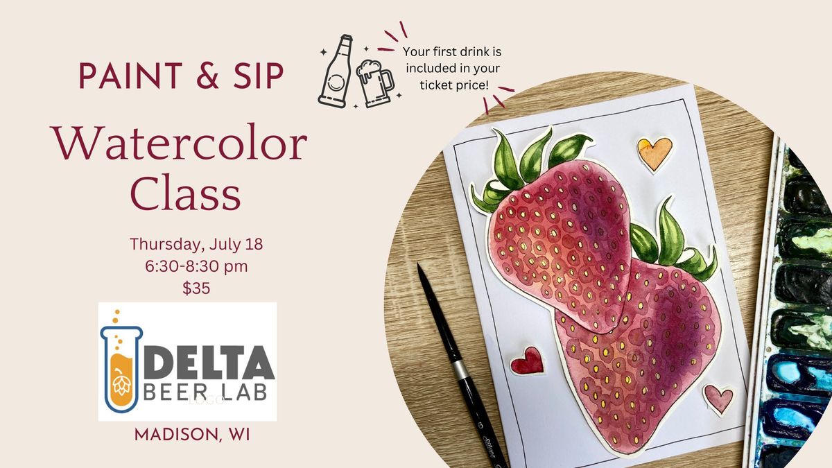 Paint and Sip Watercolor Class at Delta Beer Lab