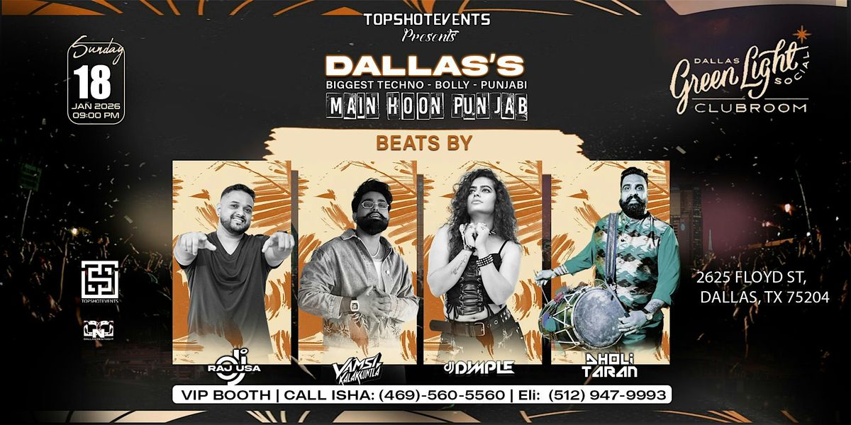 BIGGEST TECHNO BOLLYWOOD PUNJABI PARTY | MAIN HOON PUNJAB