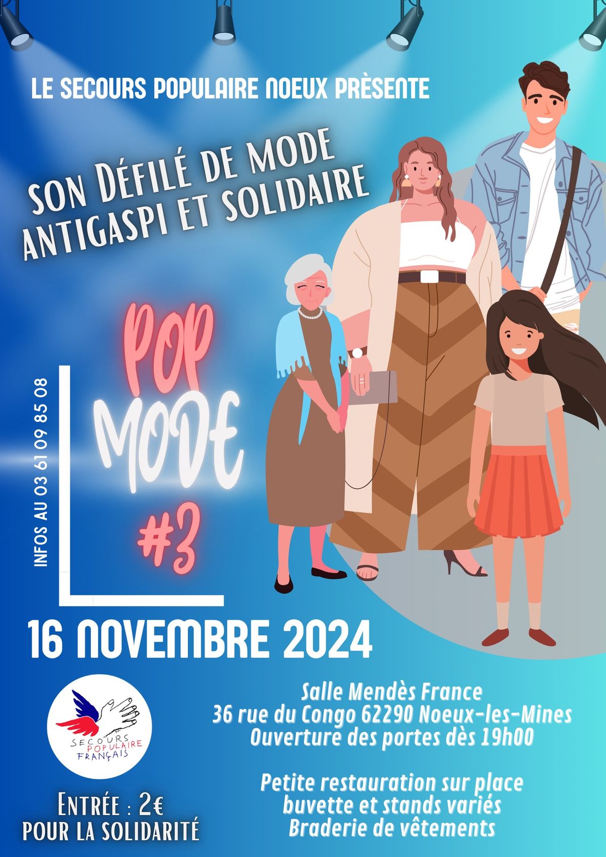 Pop Mode 3 : Le d\u00e9fil\u00e9 de mode antigaspi et solidaire du Secours populaire Noeux