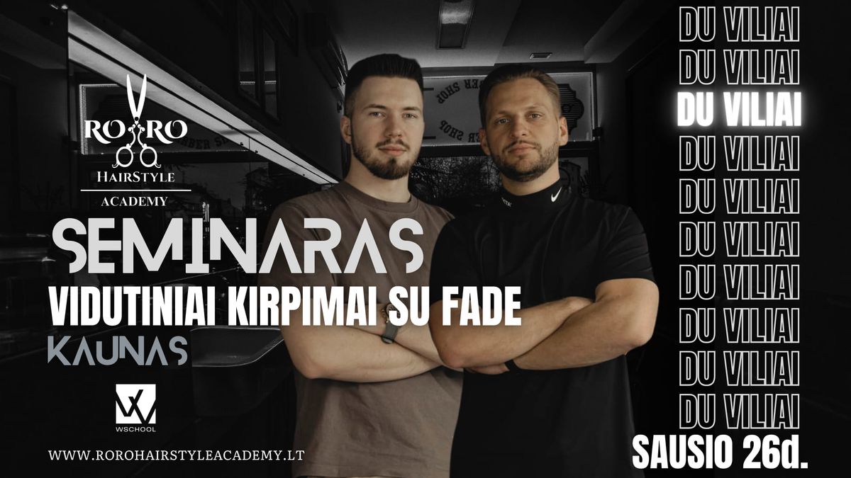 "Vidutinio ilgio kirpimai su Fade" 