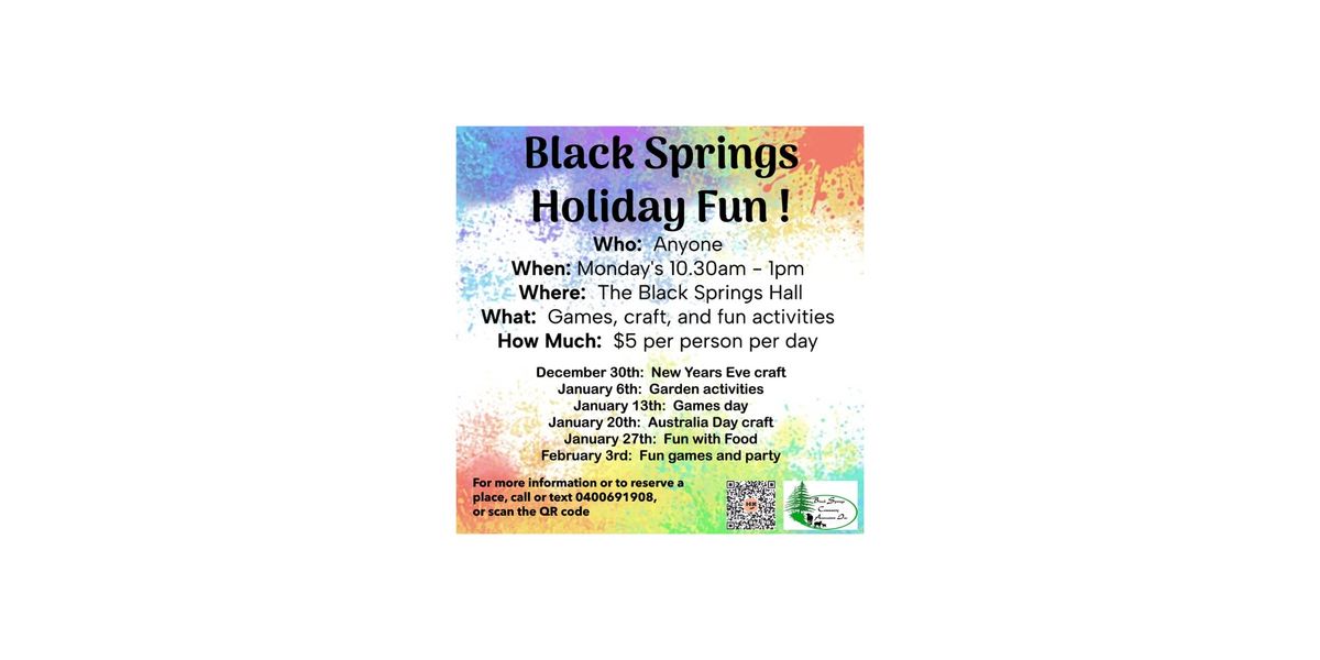 Black Springs Holiday Fun