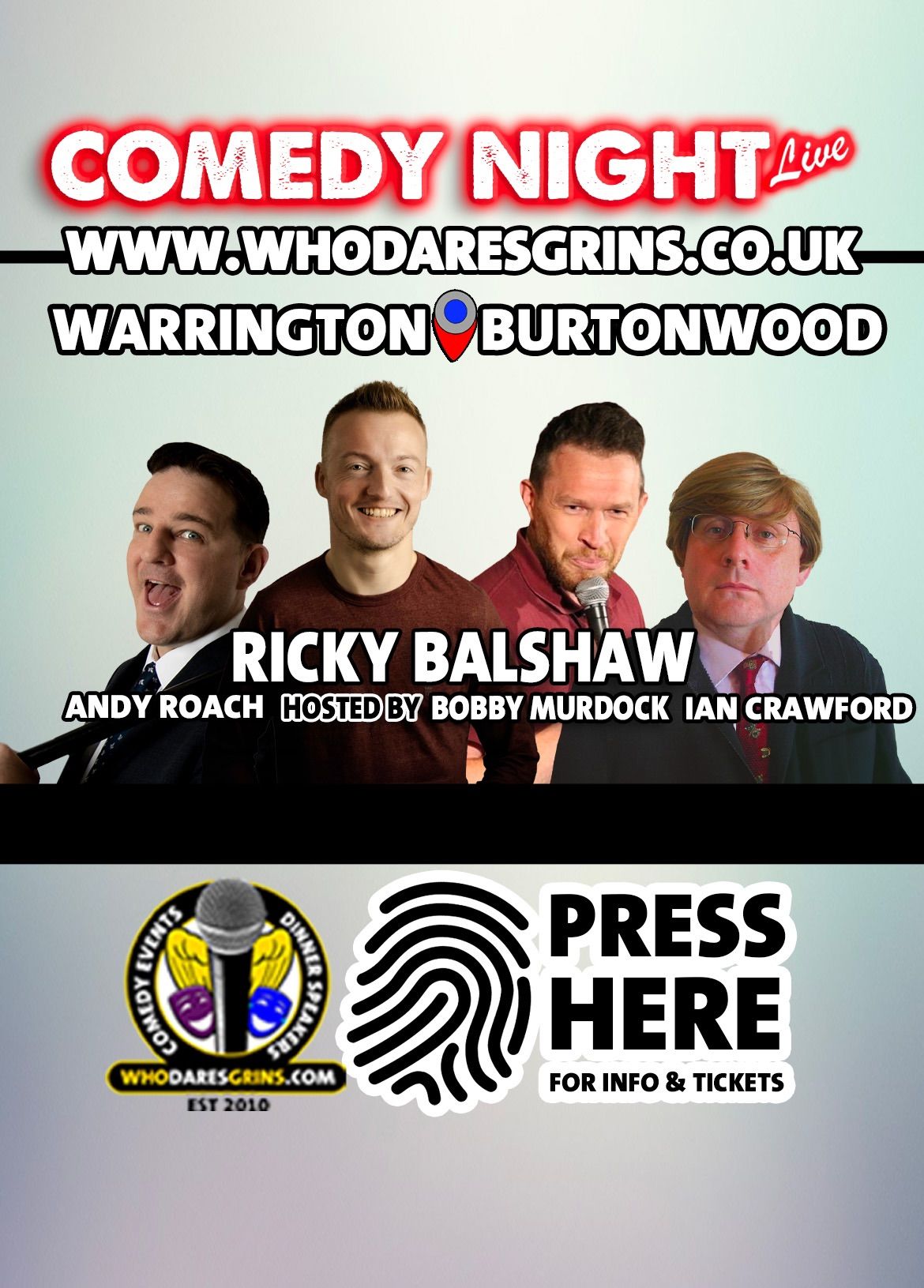 Comedy Night Live with Headliner Ricky Balshaw 