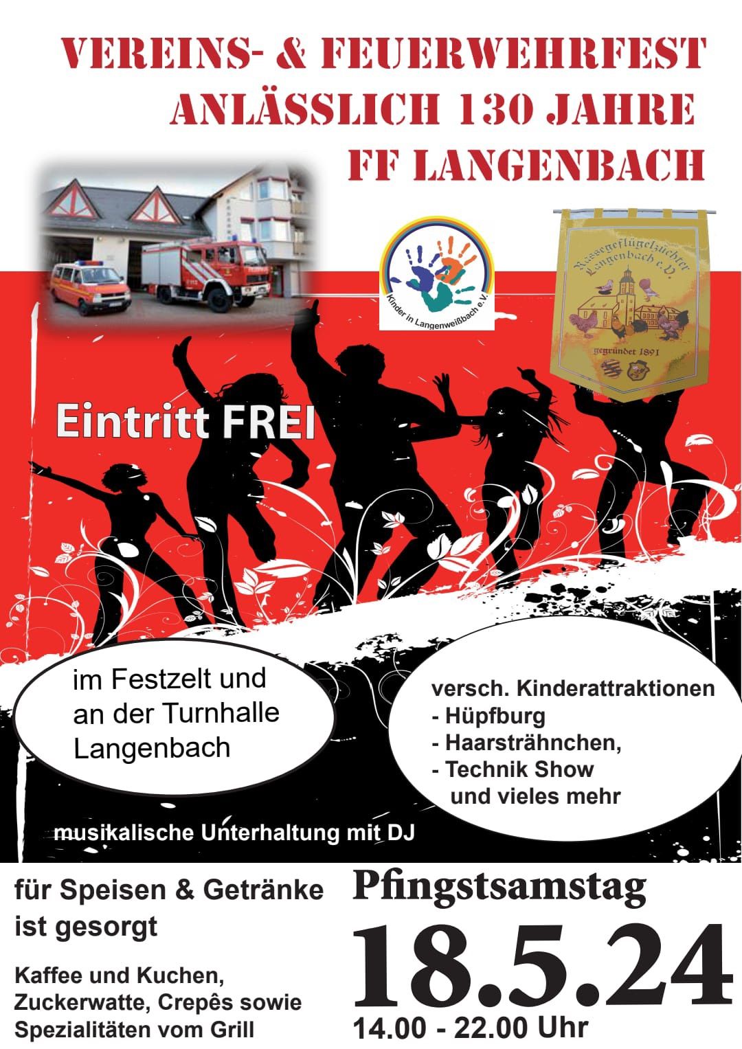 Vereins- & Feuerwehrfest anl\u00e4sslich 130 Jahre Feuerwehr Langenbach 