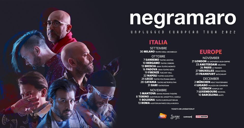 Negramaro live a Bari \/ Unplugged European Tour 2022