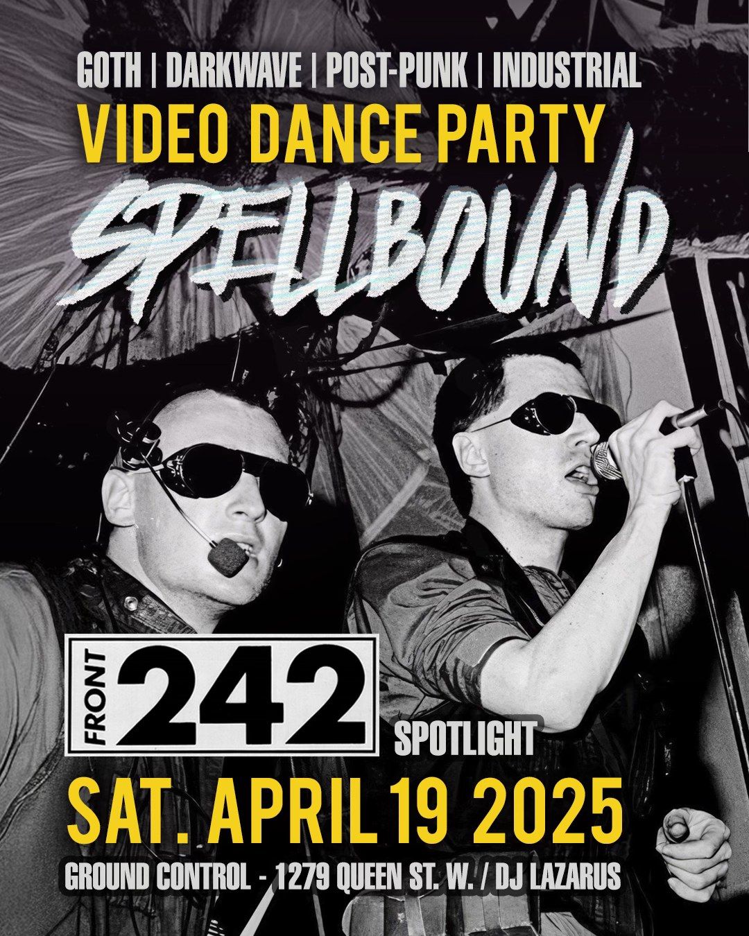 SPELLBOUND: Goth Darkwave Post-Punk Video Dance Party w\/ FRONT 242 Spotlight