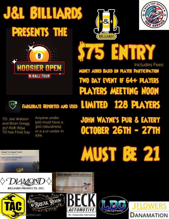 Hoosier 9-Ball Open Tour Stop 1 