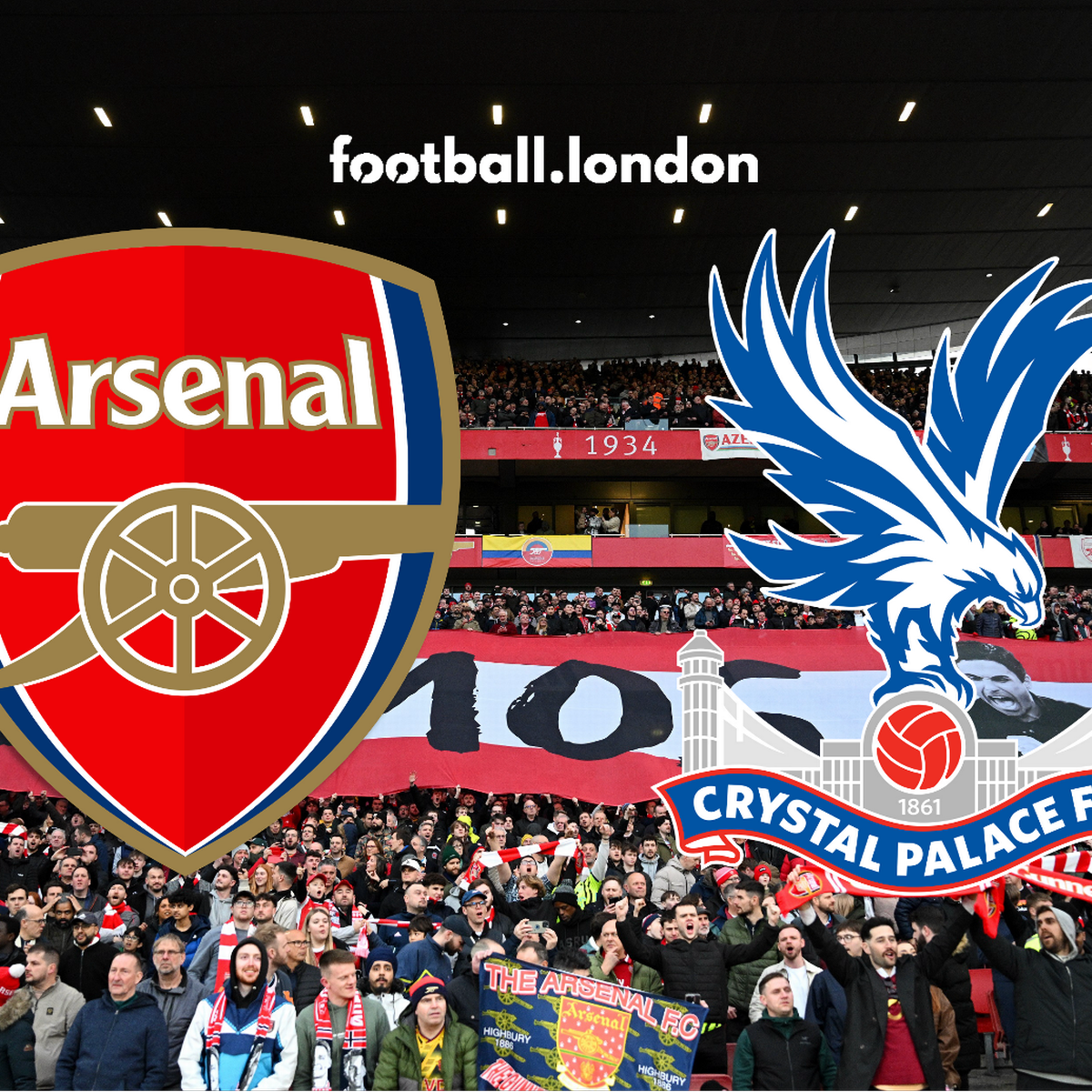 Crystal Palace FC vs Arsenal FC at Selhurst Park Stadium