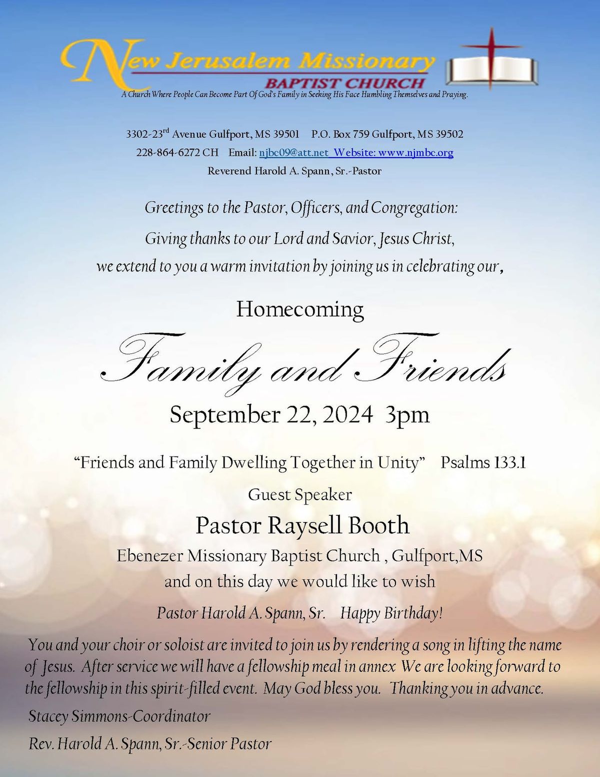 Homecoming: Family and Friends Day