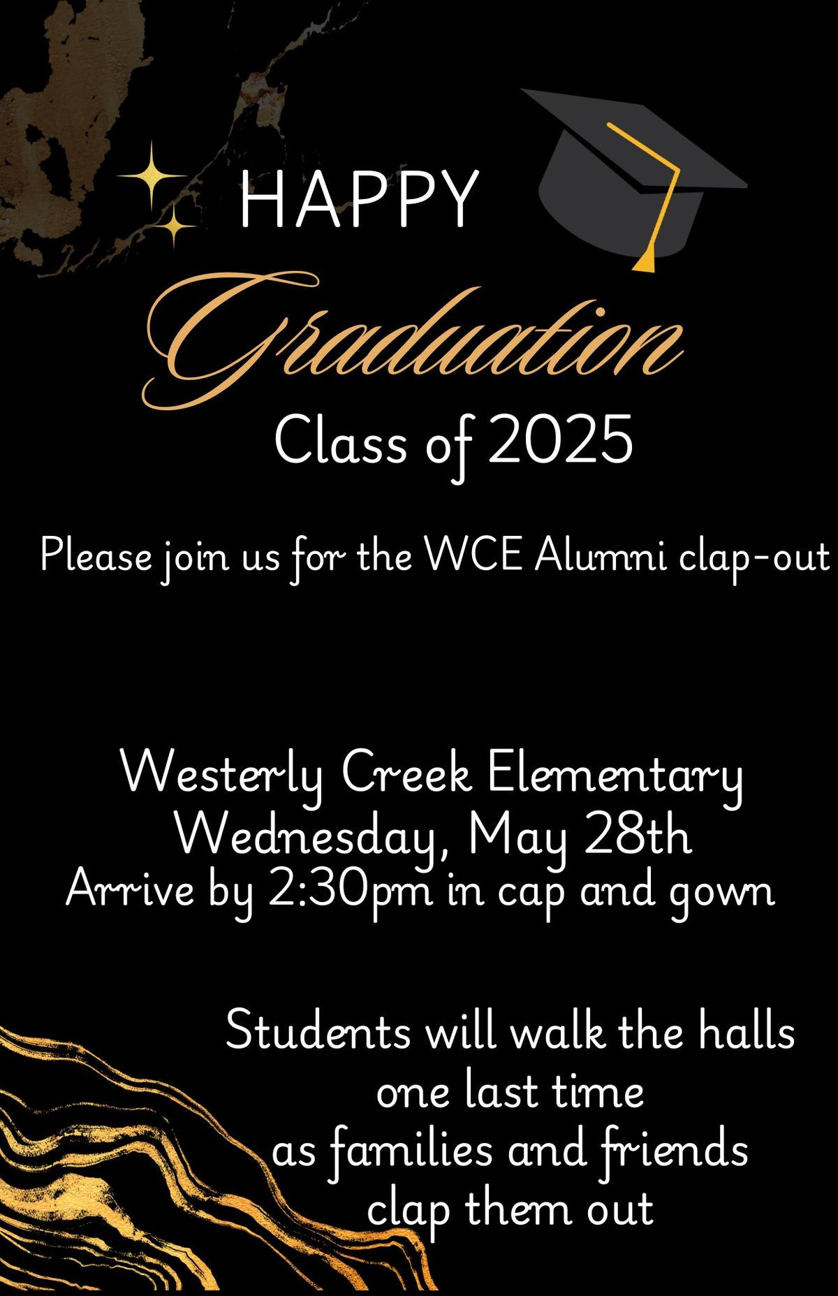 Class of 2025 Graduation Clap-Out for WCE Alumni