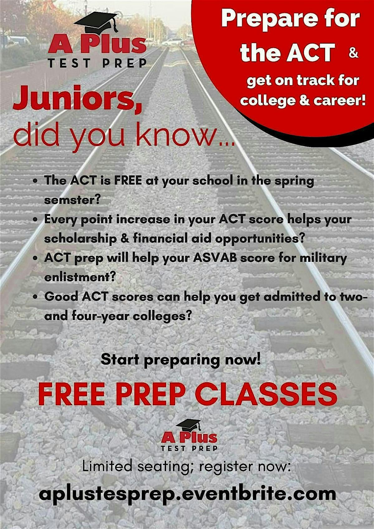 The ACT for Juniors: Get on Track for College Admissions & Scholarships.
