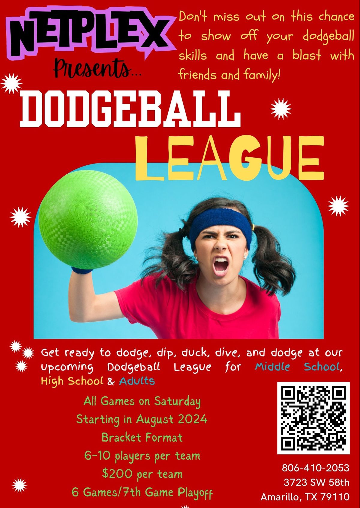 EXTENDED DATE:  Dodgeball League - Middle School\/High School\/Adults