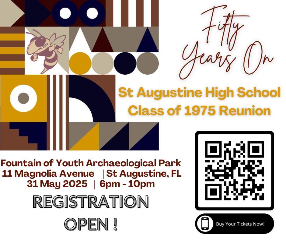 Early Bird Registration Open! Class of 1975 Classmates only til 30 September 2024.