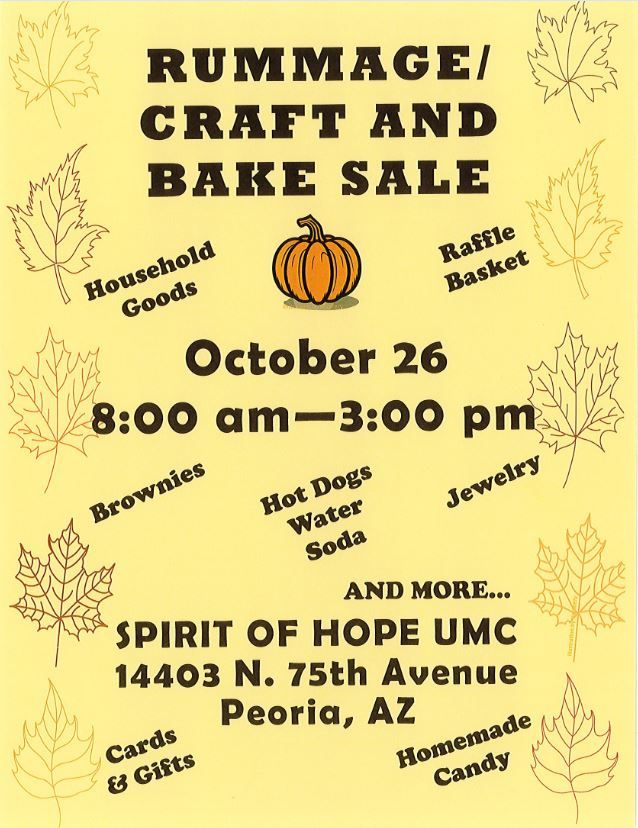 Fall Rummage, Craft, and Bake Sale