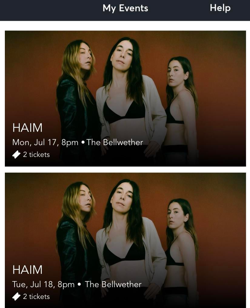 Haim at TD Pavilion at the Mann